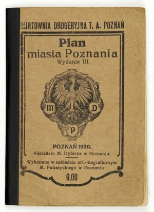 Posen (Poznan). Stadtplan von 1920.