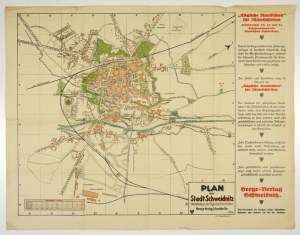 Swidnica. 1929 city plan.