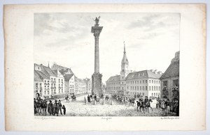 Varsovie. Place du château. Lithographie de 1829.