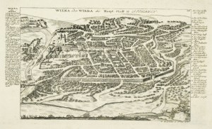 Vilnius. Panorama of the city in a copper engraving from the first half of the 18th century.