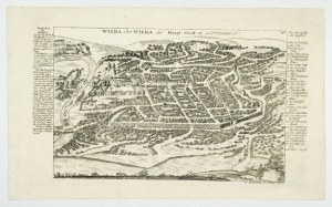 Vilnius. Panorama of the city in a copper engraving from the first half of the 18th century.