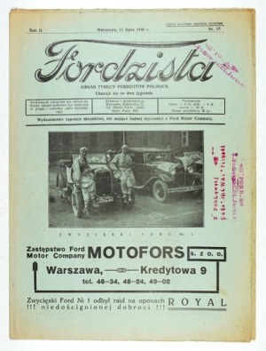 FORDZIST. R. 2, Nr. 13: 15. Juli 1930.