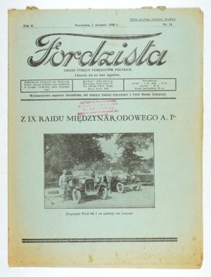 FORDZIST. R. 2, no. 14: AUGUST 1, 1930.