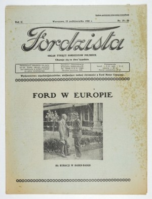 FORDZIST. R. 2, č. 19/20: 25 X 1930.