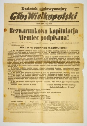 GŁOS Wielkopolski. La fin de la Seconde Guerre mondiale. 9 V 1945.