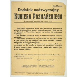 KURIER Pozn. 10 IX 1939. Zajęcia miasta przez Niemców.