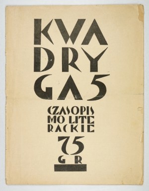 KWADRYGA. Czasopismo literackie. Nr 5: X 1928.