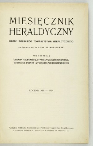 Heraldický měsíčník. R. 11-12: 1932-1933.
