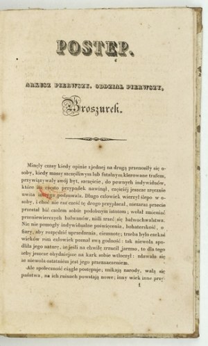 POSTĘP. Paryż. 1834. Niemal komplet.