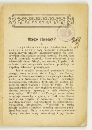 PRZEGLĄD Robotniczy. Organ SDKPiL. Nr 5. 1904.
