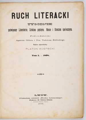 RUCH Literacki. R. 5, vol. 1: 5 I-29 VI 1878 [e] R. 5, [vol. 2]: 6 VII-17 VIII 1878.