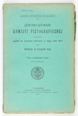 RAPPORT de la Commission Physiographique. T. 48. 1914.