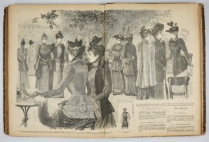 DIE WOCHENSCHRIFT FÜR MODE UND ROMANE. Eine illustrierte Zeitschrift für Frauen mit einer Beilage, die Zeichnungen mit Schnittmustern von Frauenkleidern und Arbeiten enthält....