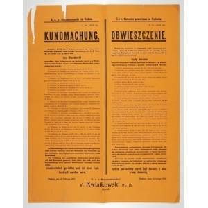 Przypomnienie o wprowadzeniu sądów doraźnych. Radom, 1918.