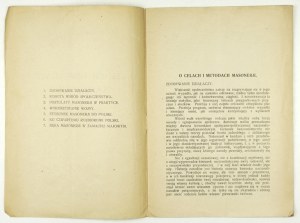 BRONICZ Wacław - O cílech a metodách svobodného zednářství. Varšava 1926. druk. 