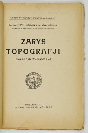 Zarys topografji dla szkół wojskowych. Varšava 1922.