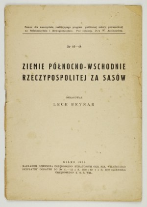 P. Jasienica - Les terres du nord-est de la République de Pologne à l'époque des Saxons. 1939.