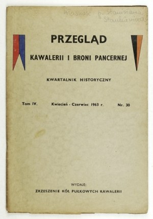 REVUE DE Cavalerie... Vol. 4, no. 30 : IV-VI 1963.