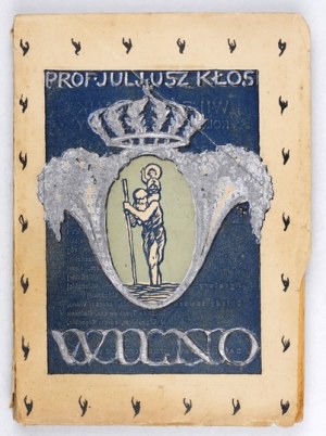 KŁOS Juljusz - Vilnius. Guide touristique. Vilnius 1923. Maison d'édition de la branche de Vilnius du PTK. 16d, pp. XVI [publicités], ...