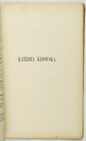 KORCZYŃSKI Kassyjan - Katedra kijowska. Jahr unseres Herrn 1767 veröffentlicht in Krakau [...]....