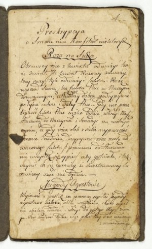 [Manuale di cucina e ricette contadine dell'inizio del XIX secolo.]