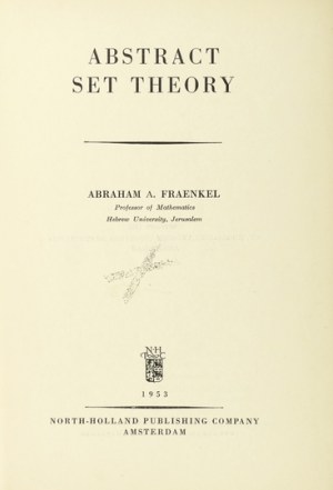 De la collection de livres de W. Sierpinski - 'Abstract Set Theory', 1953.