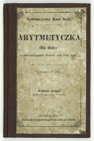 JESKE August - Arithmétique pour les enfants qui commencent un cours de science élémentaire. Editeur....