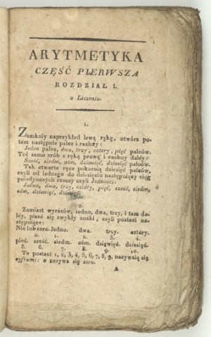 PRZYBYLSKI I. - Arithmétique avec les adaptations nécessaires. 1818.