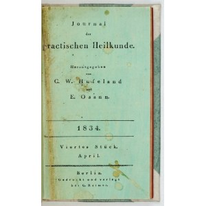 Numer berlińskiego pisma z rozprawą Kützina o kołtunie. 1834.