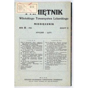 PAMIĘTNIK Wileńskiego Tow. Lekarskiego. 1926-1928.