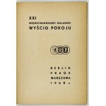 XXI INTERNATIONAL Cycling Peace Race. Berlin, Prague, Warsaw. 1968 Warsaw 1968 State Enterprise Im...