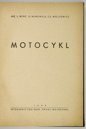 Motorcycle. 1949.