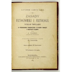 YSABEAU A[lexandre] - Lavater, Carus, Gall. Prinzipien der Physognomie und Phrenologie. Über die Erkennung des Charakters aus Gesichtszügen und...