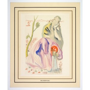 Salvador Dalí - Božská komedie, Chant N-o 21, barevná litografie. 1960.