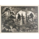 SKOCZYLAS W. - Dworzyszcze. Drzeworyt z 1929. Sygnowany ołówkiem.