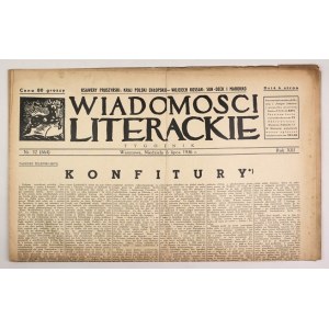 Wiad. Literackie, nr 664: 26 VII 1936. Opowiadanie Schulza.