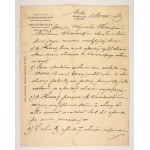[KOSSAK Wojciech]. A collection of documents and letters by Wojciech Kossak regarding a series of his oil sketches for the panorama Somosi...