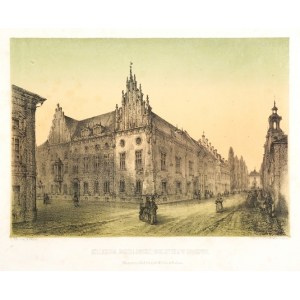 [KRAKÓW]. Kollegium Jagiellońskie (Biblioteka) w Krakowie. Litografia po 1865