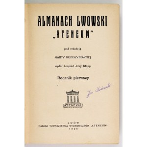 ALMANACH Lwowski Ateneum. R. 1: 1928 i R. 2: 1929. Komplet wydawn.