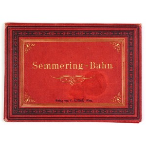 SEMMERING-BAHN. Wien [ca. 1890?]. Verlag von V. A. Heck. 16d, leporello, p. [10]. Gebunden in Original-Leinen....