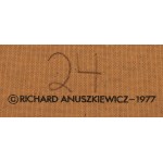 Richard Anuszkiewicz (1930 Erie - 2020 ), Trojúhelníková zeleň, 1977