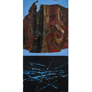 Andrzej S. Kowalski (1930 Sosnowiec - 2004 Katowice), Bez názvu, diptych, 1983