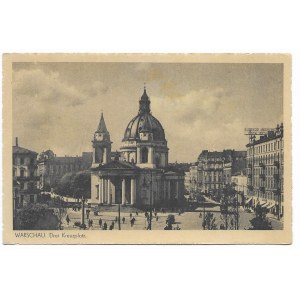 Warszawa Plac Trzech Krzyży [pocztówka ca 1942]