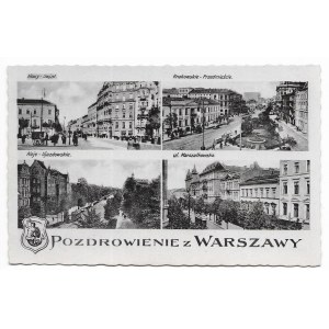 Warsaw Greetings from Warsaw [Photos from K. Wojutyński's portfolio / postcard ca 1939].