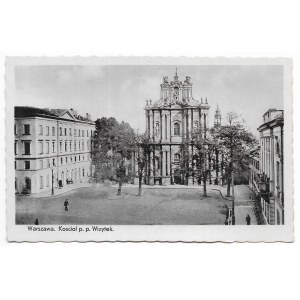Warszawa Kościół p. p. Wizytek [Zdjęcia z teki K. Wojutyńskiego / pocztówka ca 1939]