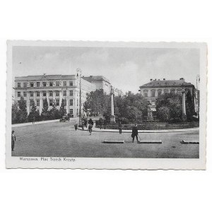 Warszawa Plac Trzech Krzyży [Zdjęcia z teki K. Wojutyńskiego / pocztówka ca 1939]