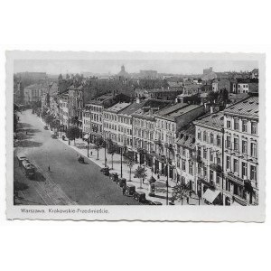 Warszawa Krakowskie Przedmieście [Zdjęcia z teki K. Wojutyńskiego / pocztówka ca 1939]