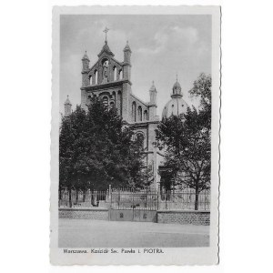 Warsaw Church of St. Paul and St. Peter [Photos from K. Wojutyński's portfolio / postcard ca 1939].
