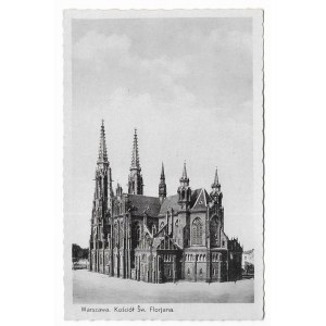 Warsaw St. Florjan Church [Photos from K. Wojutyński's portfolio / postcard ca 1939].