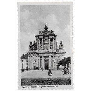 Warszawa Kościół św. Józefa (Karmelitów) [Zdjęcia z teki K. Wojutyńskiego / pocztówka ca 1939]
